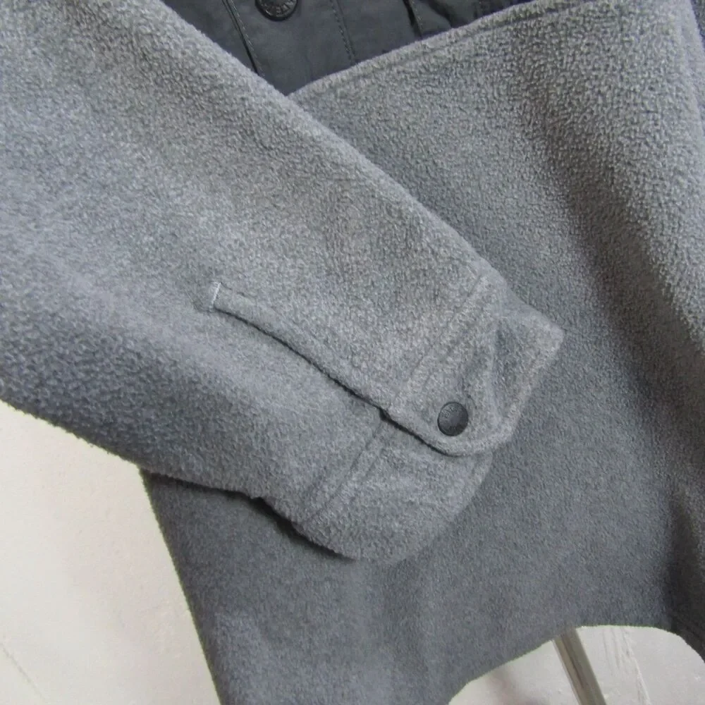 The North Face Denali Men's XL Gray Black Fleece Pullover Snap Front Jacket
